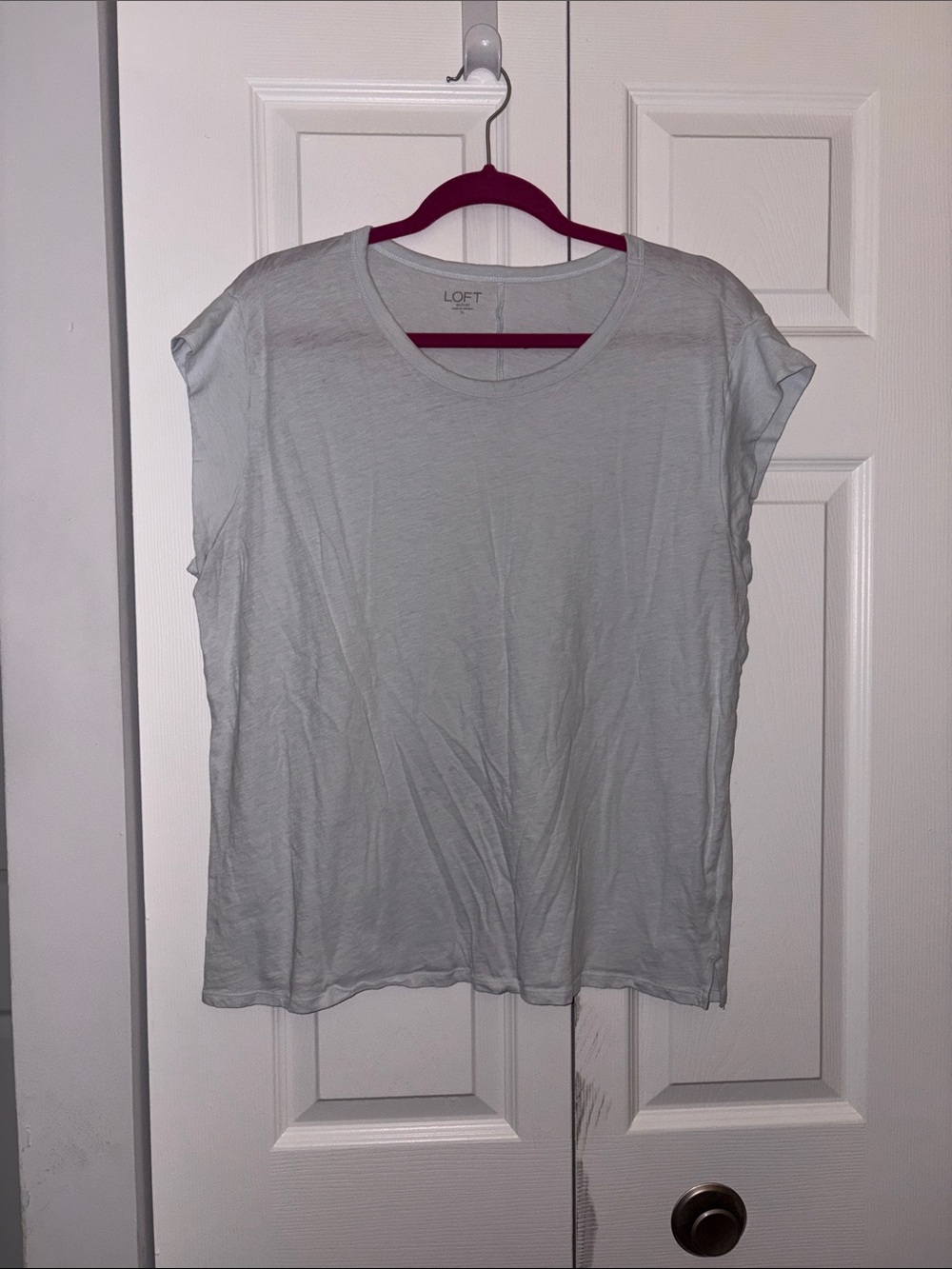 LOFT Short Sleeve Crewneck Tee in Light blue